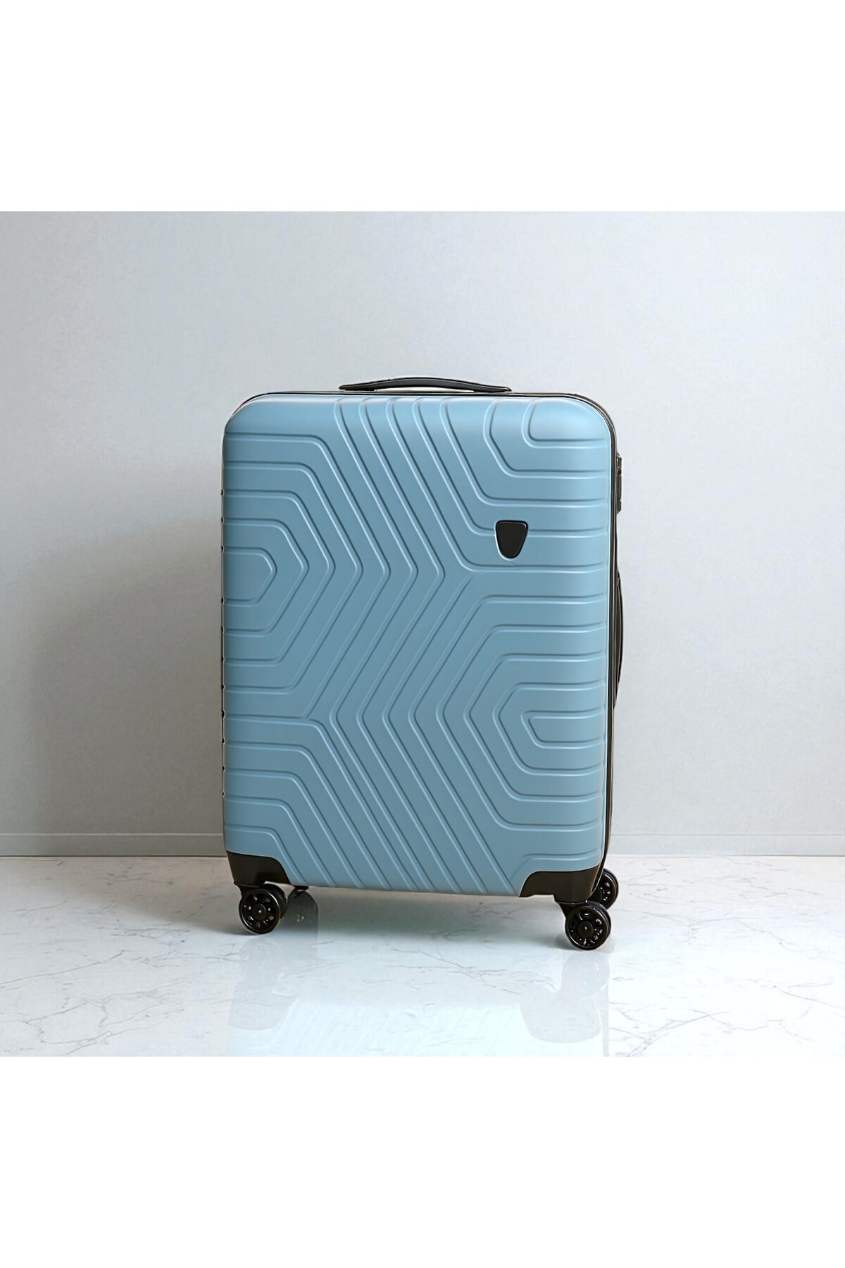 Abs Dayanıklı Büyük Boy Valiz Açık Mavi
