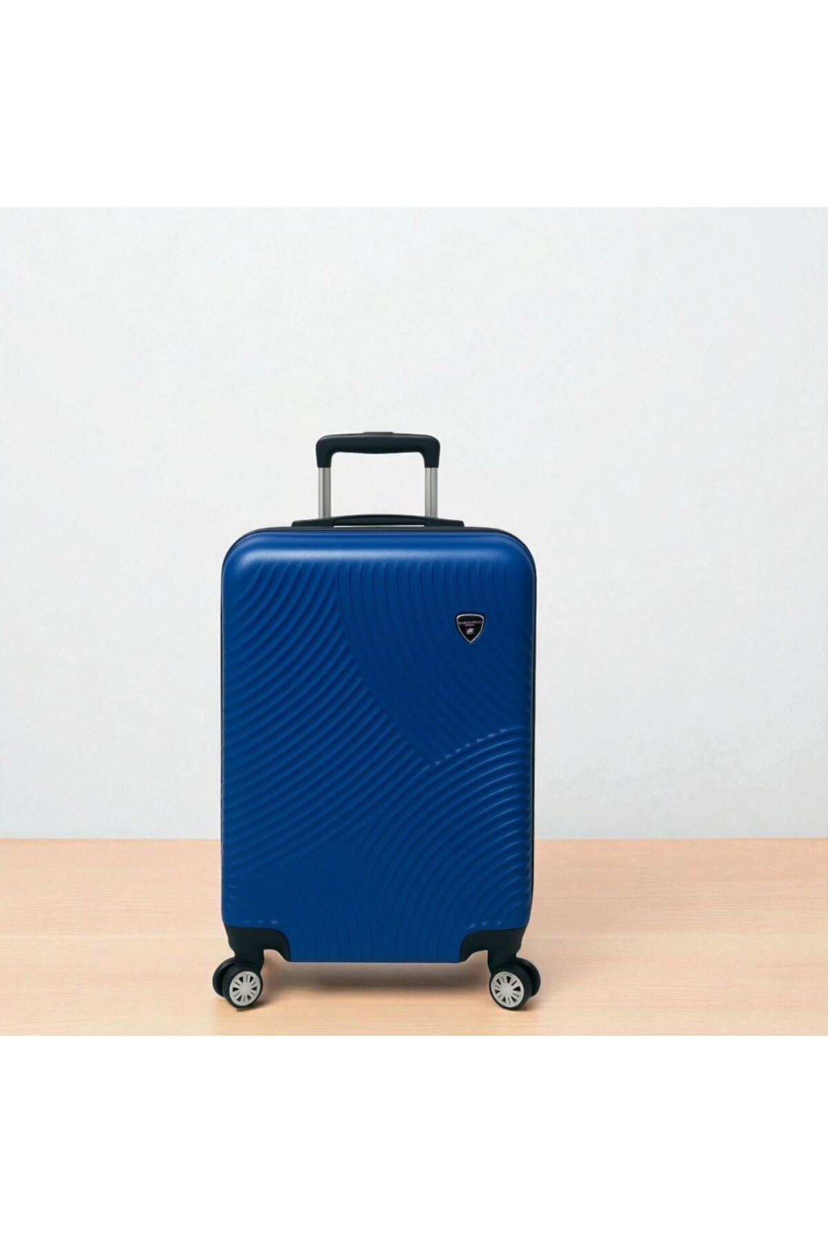 Döner Tekerlekli ve Şifreli Büyük Boy Valiz Koyu Mavi