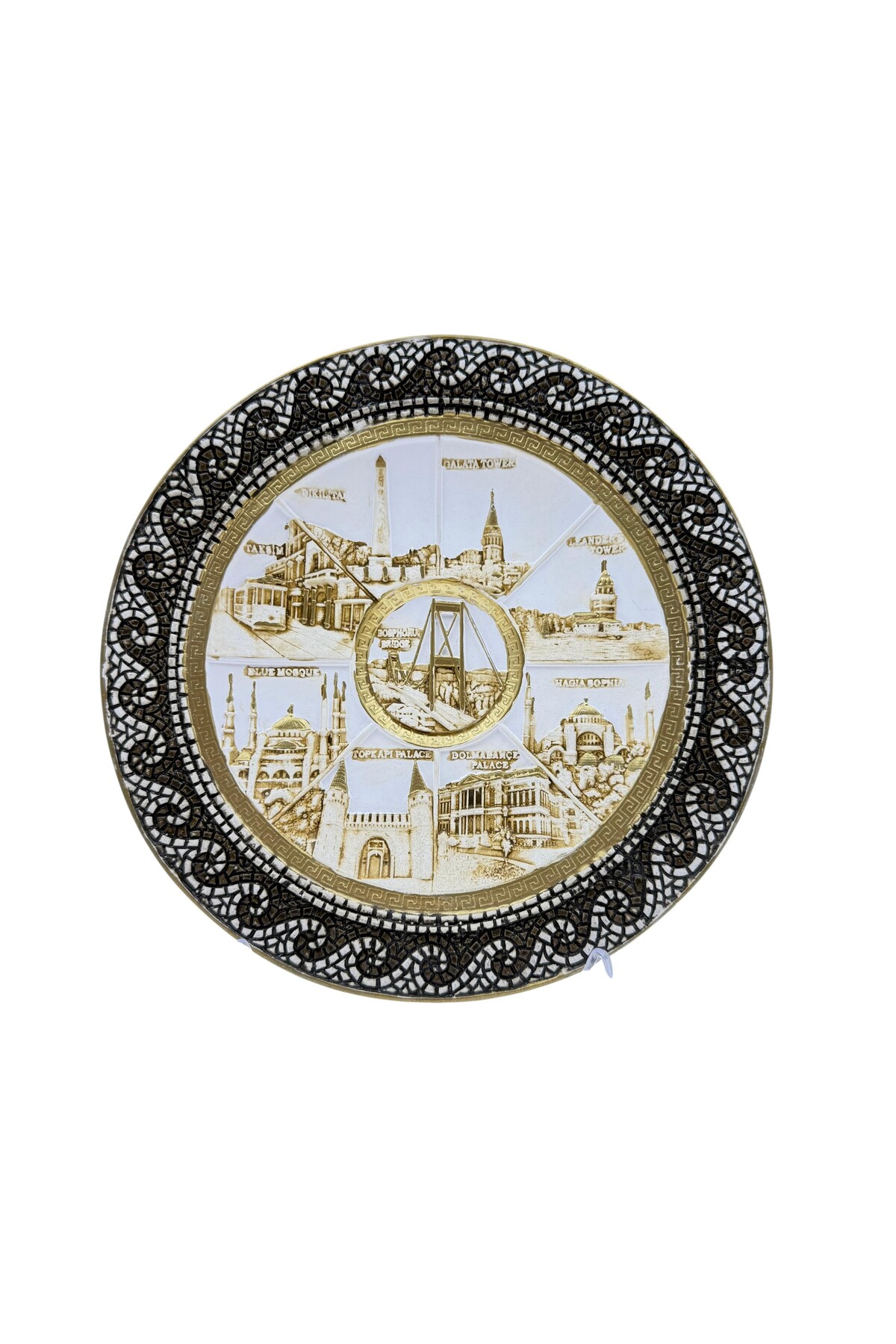 İstanbul'un Simgeleri Seramik Tabak Duvar Masa Süsü Dekor