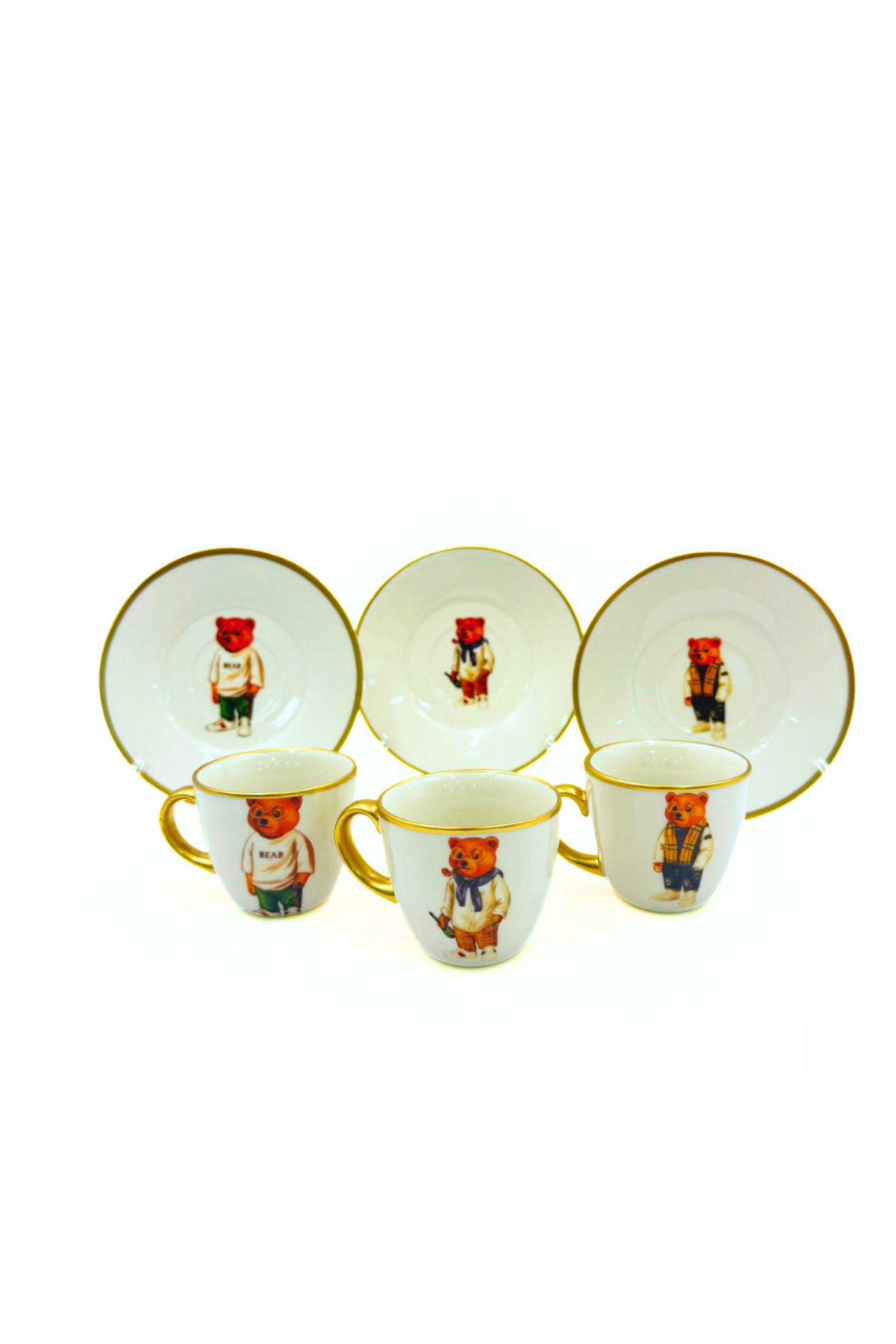 Bear Serisi 6'lı Kahve Takımı