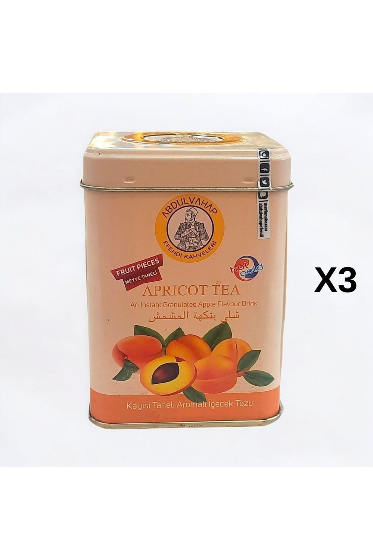 Abdulvahap Efendi Kayısı Çay 250 GR 3'LÜ SET 3 AL 2 ÖDE