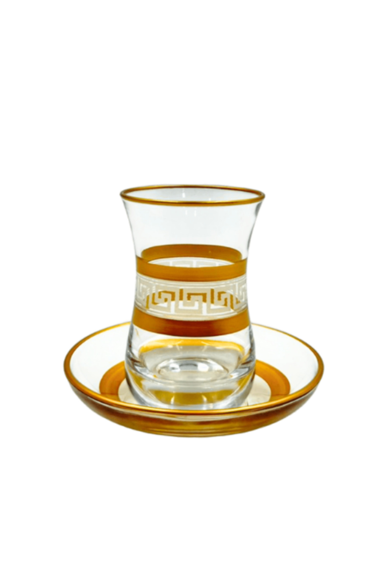 Petek Gravür 6'lı Çay Bardak Seti Gold