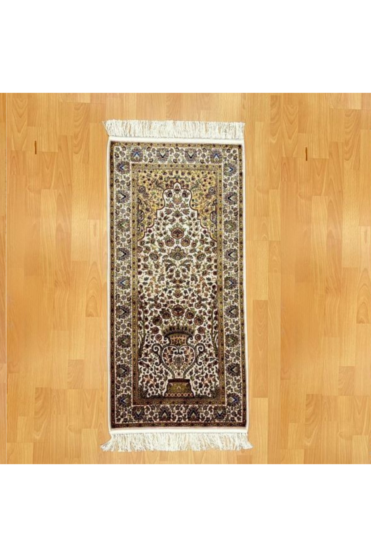 Desenli 60*120 Bej İpek Seccade