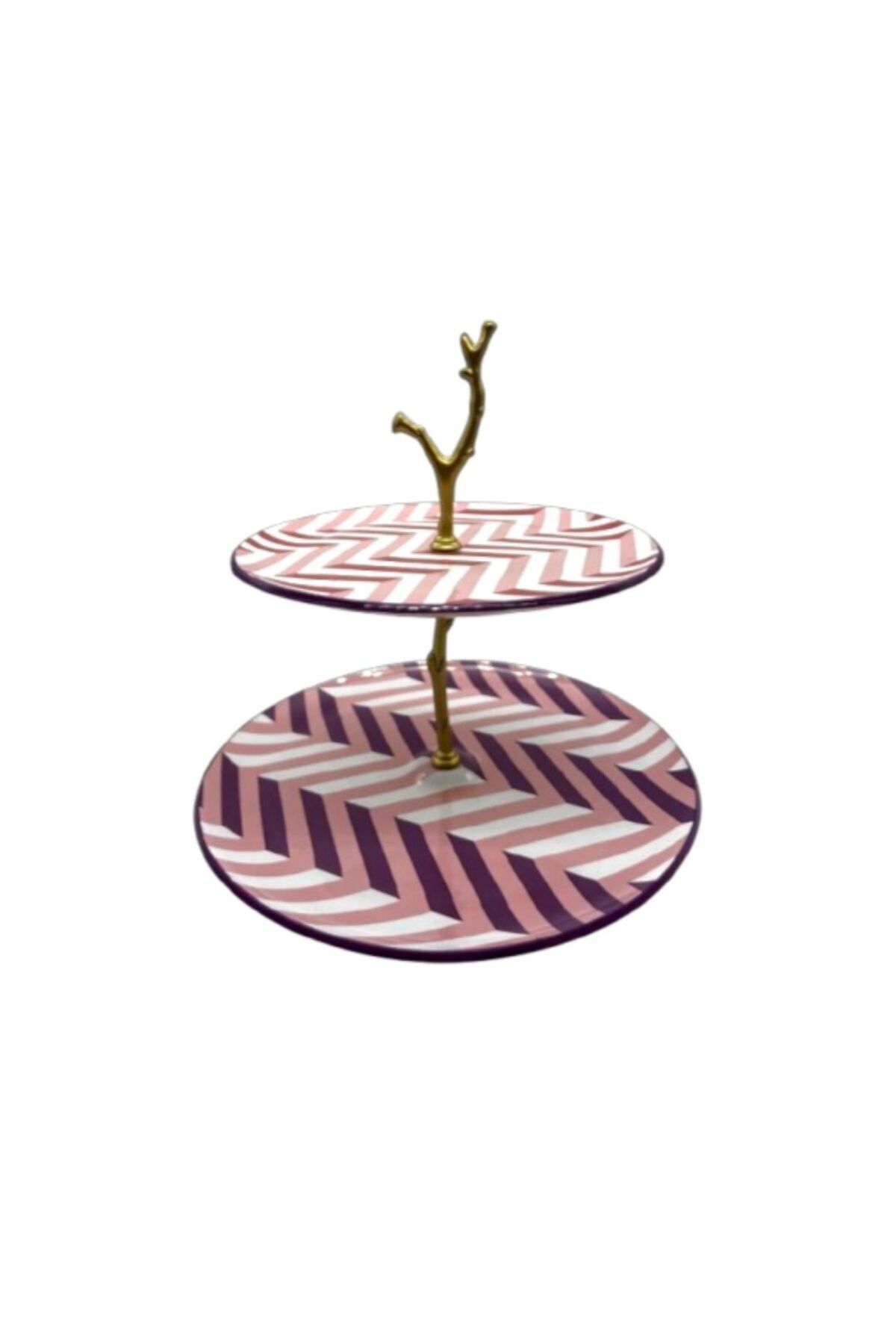 Seramik Çift Katlı Desenli Kurabiyelik