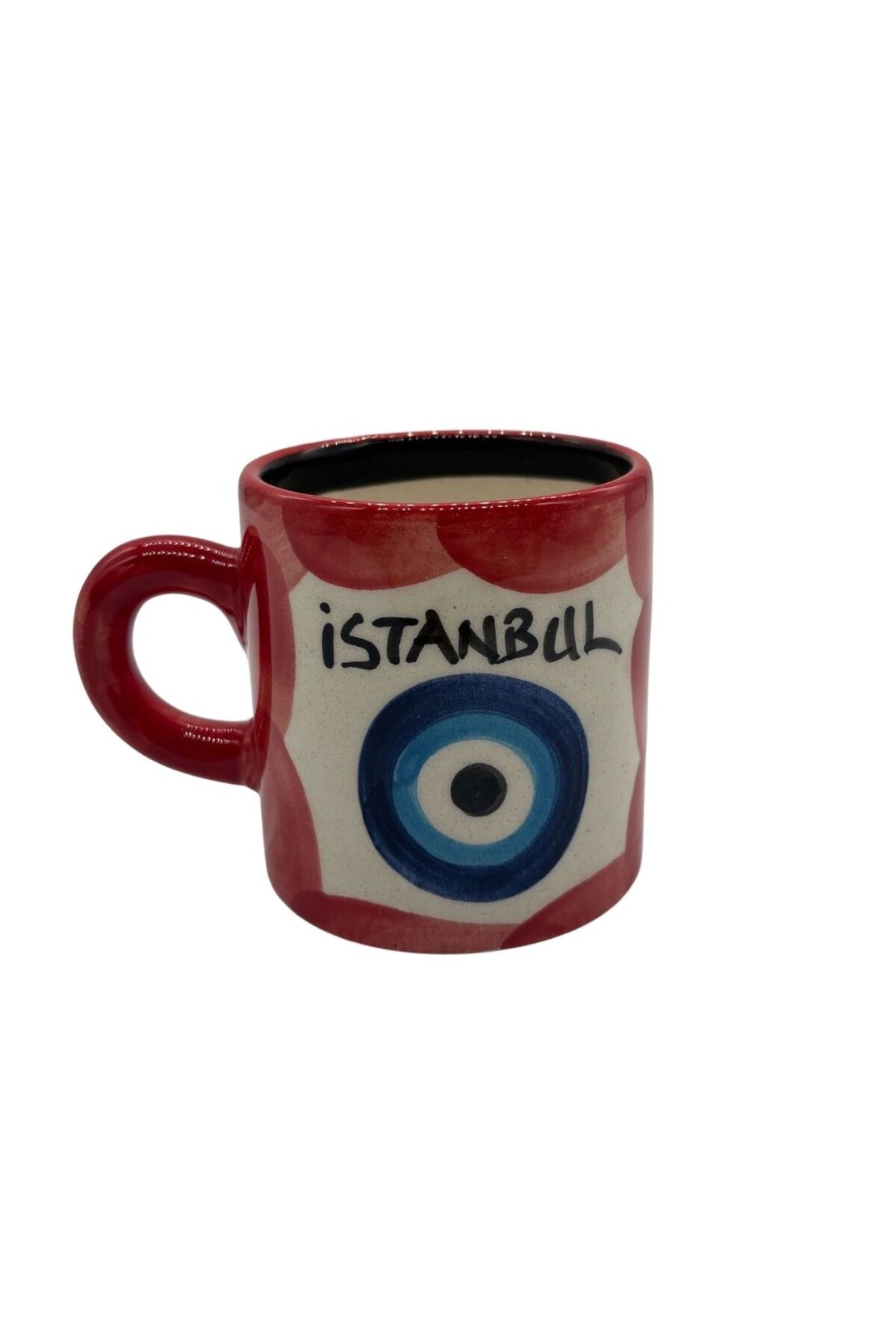 Özel Kabartma Küçük Nazar Kupa Kırmızı