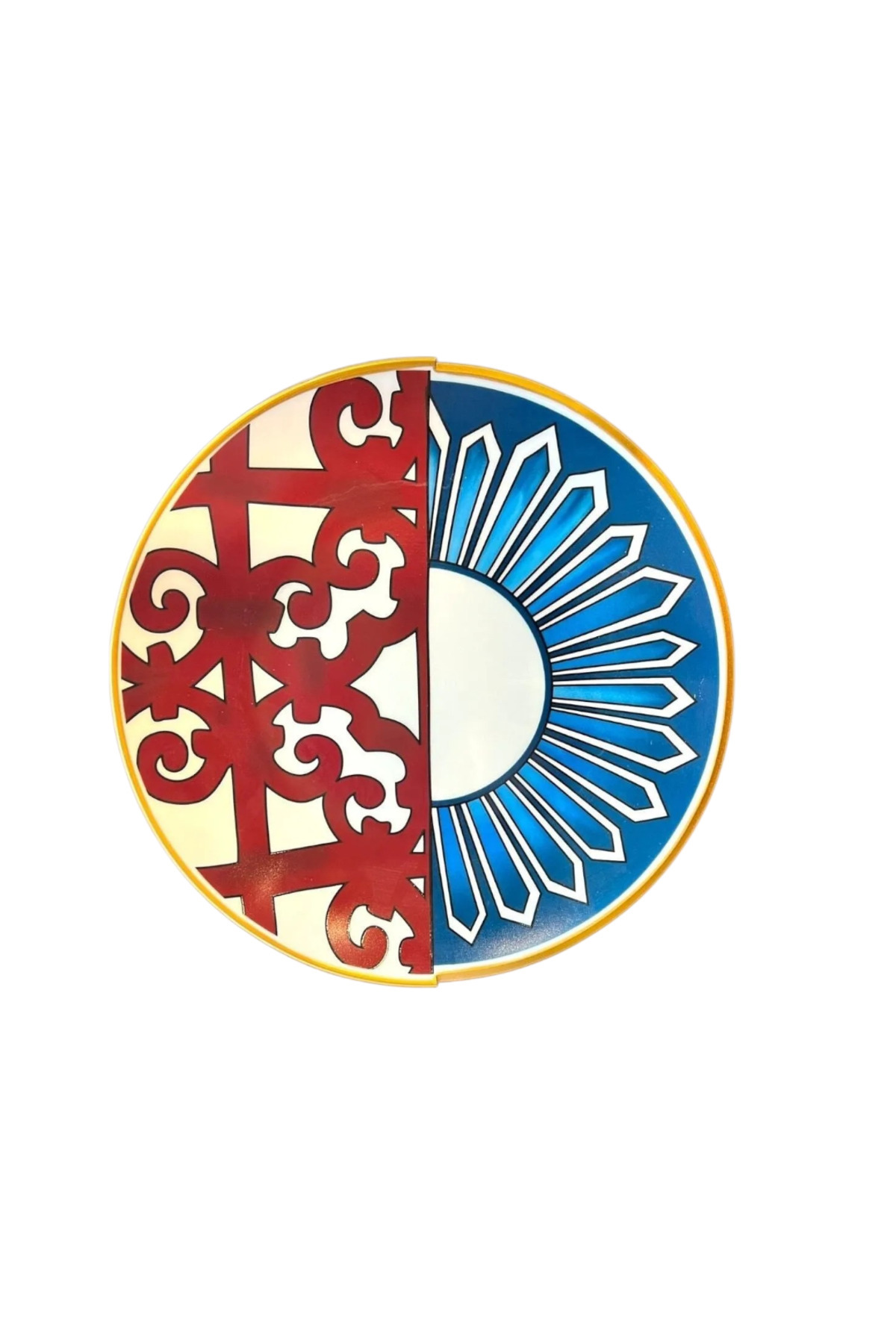 İki Desenli Violet 6'lı Pasta Tabağı