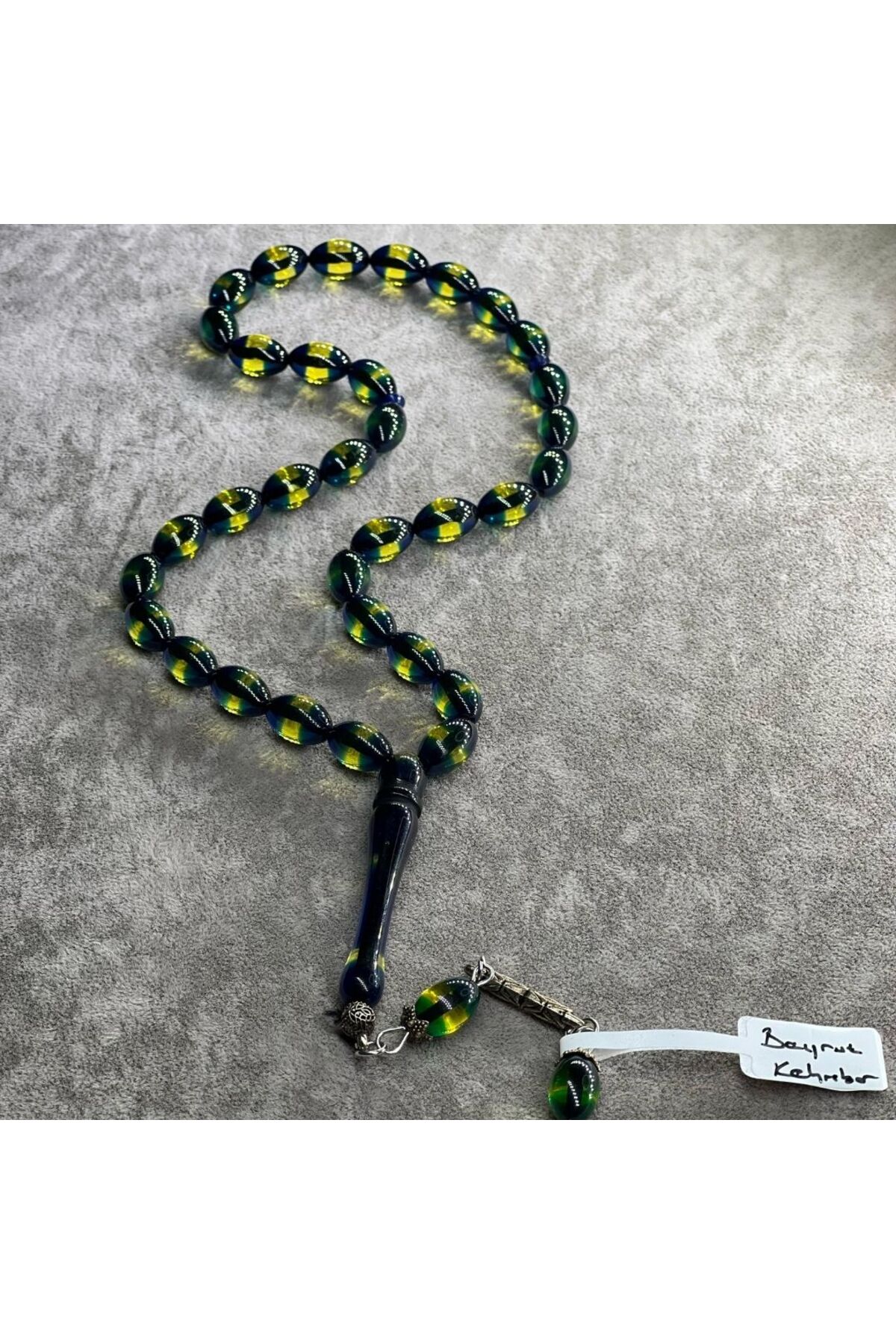 Sıkma Beyrut Kehribar Tesbih 25 CM