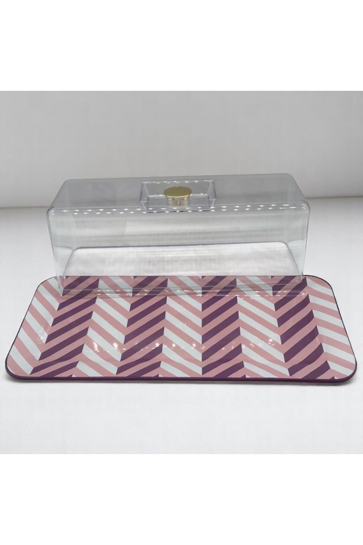 Seramik Baton Pasta Kek Kabı Fanusu