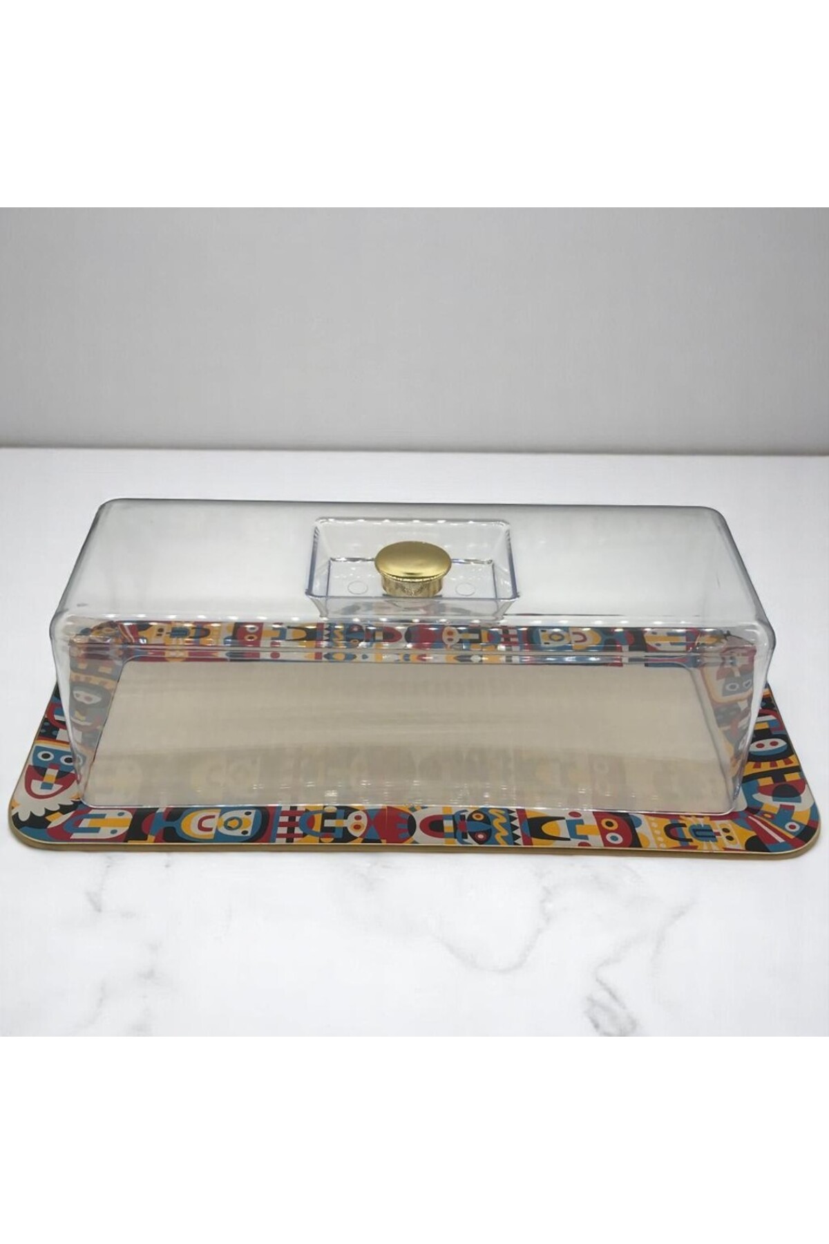 Seramik Baton Pasta Kek Kabı Fanusu